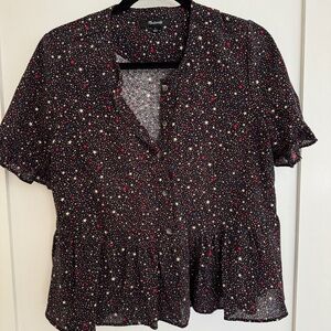 Madewell Peplum Top Size Small